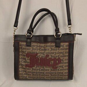 Large Juicy Couture Monogram Script Logo Satchel Tote – Rare Y2K/Vintage Style